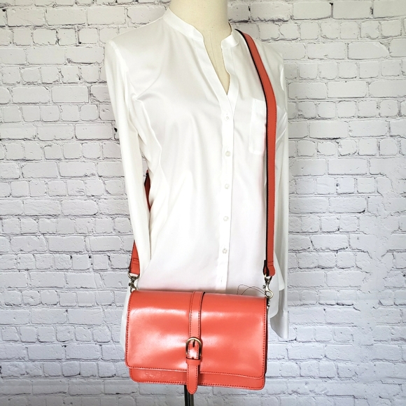 PATRICIA NASH Maribel Coral Leather Crossbody Handbag--NWT - Picture 5 of 14